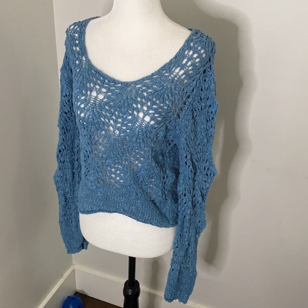 Sandwich Knit‎ Crochet Boho Sweater - Picture 2 of 4